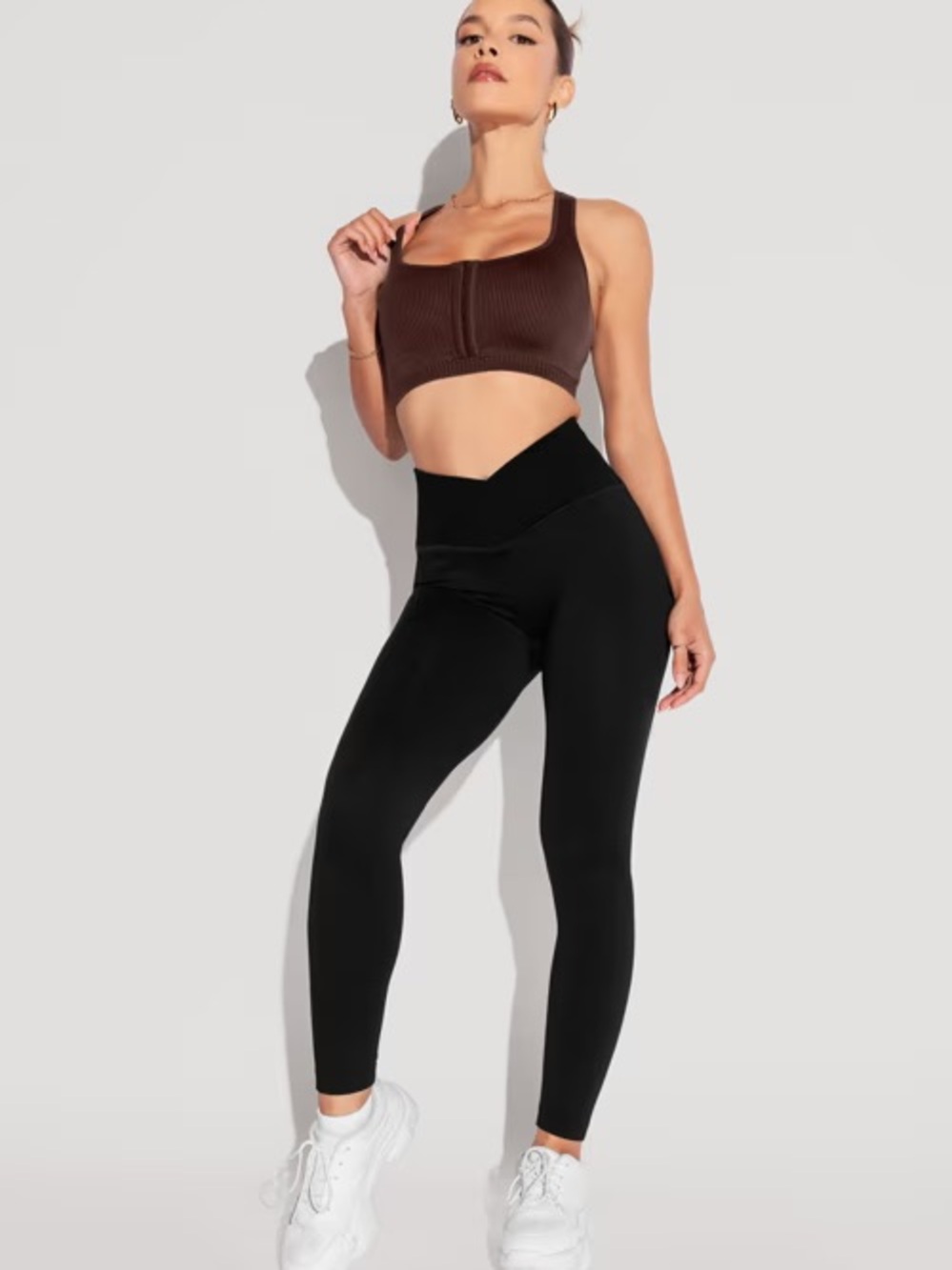 POPFLEX Crisscross Hourglass Seamless Legging - Black